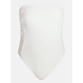 thumbnail image 6 of Time and Tru Women's and Women's Plus Eyelet Bandeau One Piece Swimsuit with Side Shirring, Sizes XS-3X, 6 of 6