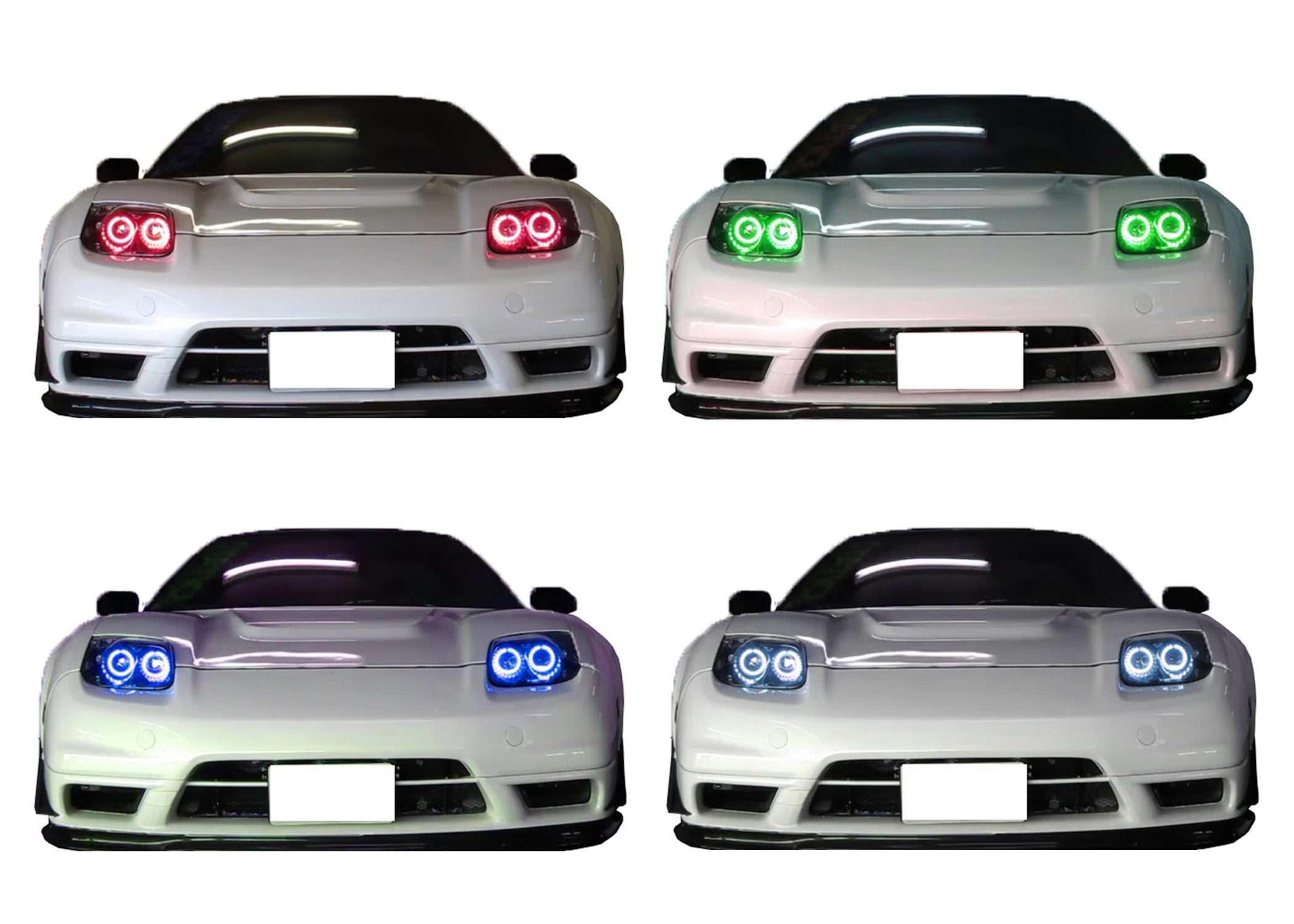 Flashtech LED RGB Multi Color Halo Ring Headlight Kit For Acura NSX 02