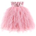 thumbnail image 4 of Sunny Fashion Girls Dress Pink Swan Sequin Halter Ruffle Backless Criss Cross Hollow 4 Years, 4 of 5