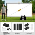 thumbnail image 6 of Outdoor Projector Screen with Stand, 120 inch Portable Projection Kit 16:9 4K HD Wrinkle- Indoor Outdoor Movie Screen with Carry Bag for Home Theater and Backyard Movie Night, 6 of 6