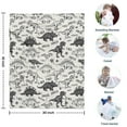 thumbnail image 4 of Dinosaurs Jurassic Text Pattern Blanket,Comfortable Soft Flannel Throw Blanket,All Season,Warm Lightweight Blankets for Sofa Bed Couch Living Room Chair,30"x40", 4 of 4
