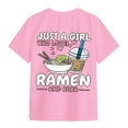 thumbnail image 5 of Ketyyh-chn99 Girls' Summer Cute T Shirts Kids Shirts Summer Short Sleeve Tops for Girls Crew Neck Cute Blouses Patterned Soft Clothes Size for 5-6 Years,Pink, 5 of 6