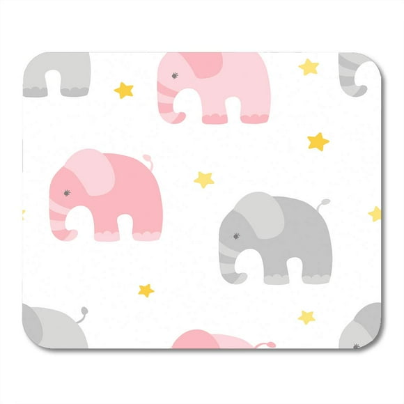 POGLIP Pattern Baby Girl Cute Elephants Twinkle Pretty Children Star Little Mousepad Mouse Pad Mouse Mat 9x10 inch