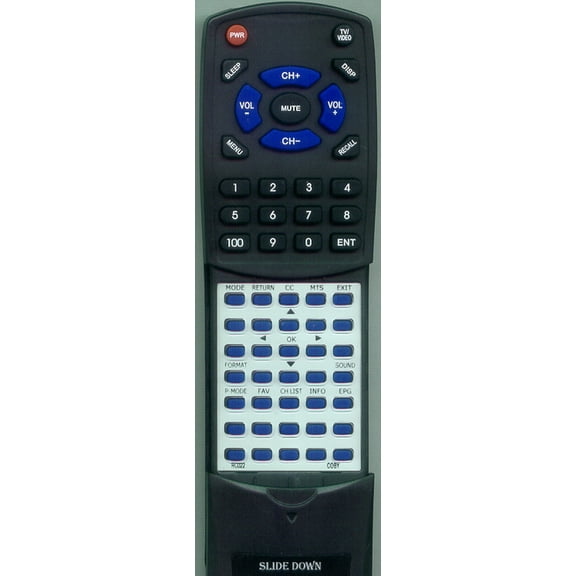 Replacement Remote for Coby RC-022, TFTV1022, TFTV1212, TFTV2214, TFTV2224, TFTV1904, TFTV1923, TFTV1524, TFTV1514, TFTV1913