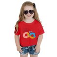 thumbnail image 4 of WEIYLL T-Shirts Filles Mignons Imprimé Beignet Col Rond Manches Courtes Été Décontracté Tops pour 3-4 Ans, 4 of 4