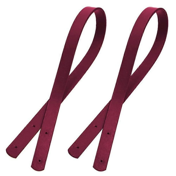 2PCS 60CM Long PU Leather Hand Bag Strap Rivet Style Tote Bag Belt Straight Strip Bag Tote Strap Female Bag Wrist Strap Classic Bag Replacing Handle B