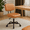 Brown, variant on CONCETTA Ergonomic Home Office PU Leather Desk Chair, Small Space, Armless Rolling Chair for Adults, White
