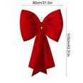 thumbnail image 4 of AYktou 32×43 Inch Large Christmas Bows, Red Velvet Bows Christmas Tree Topper Hanging Ornaments Window Display Pendant Bowknot for Wall Hanging Fireplace Staircase Christmas Decorations, Red, 4 of 7