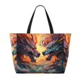 thumbnail image 2 of Rocae Colorful Wave Dragon Head for Large Women's Waterproof Beach Bag Tote with 7 Pockets Pool Bag for Travel Gym Vacation, 2 of 6