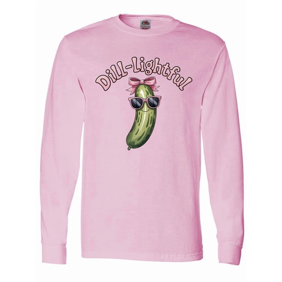 Inktastic Dill-lightful Pickle Long Sleeve T-Shirt