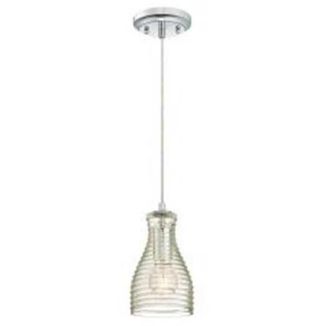 WestinghouseLighting 6329200 1 Light Indoor Mini Pendant - Clear Rippled Glass