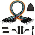 thumbnail image 1 of Cinturón de resistencia deportiva, un conjunto de cinturón elástico de entrenamiento de fuerza con 5 tubos de fitness, mango de espuma, correa para el tobillo, anclaje de puerta, utilizado en, 1 of 6