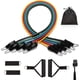 thumbnail image 1 of Cinturón de resistencia deportivo, un conjunto de cinturón elástico de entrenamiento de fuerza con 5 tubos de fitness, mango de espuma, correa de tobillo, anclaje de puerta, utilizado en, 1 of 6