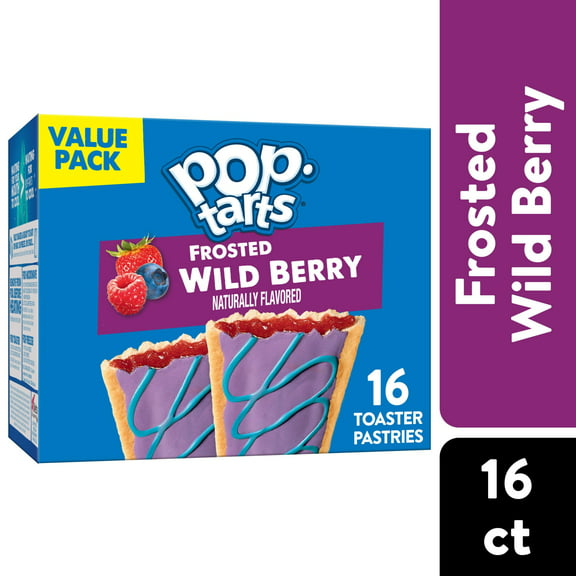 Pop-Tarts Frosted Wild Berry Instant Breakfast Toaster Pastries, Shelf-Stable, Ready-to-Eat, 27 oz, 16 Count Box