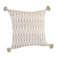 thumbnail image 3 of Laddha Home Designs Handcrafted Ikat Throw Pillow Cover - 20" - Beige and White, 3 of 9