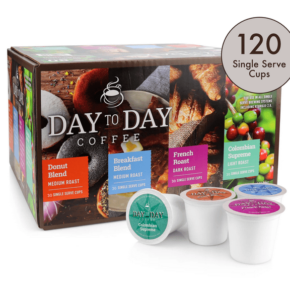 Day to Day Variety Pack K-cups, 120ct (Roast Type: Medium, Assorted Flavors)