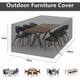 thumbnail image 5 of Housse Salon de Jardin 200x160x70cm Exterieur Etanche Coupe-Vent Poussière Tissu Oxford Noir Housses de Meubles avec Boucle de Verrouillage Bâche de Protection pour Table Chaise Mobilier, 5 of 5
