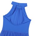 thumbnail image 5 of YONGHS Big Girls Lyrical Dance Dress Mock-neck Leotard with Long Mesh Maxi Skirt 8-16 Blue 14, 5 of 7
