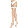thumbnail image 3 of White Fence Net Thigh Highs 9014 White One Size Fits All, One Size Fits All, 3 of 5