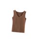 thumbnail image 1 of Minnieouse Ropa interior térmica para mujer, chaleco, Otoño Invierno, hogar, escuela, exterior, capa básica, cuerpo delgado, Tops cálidos, ropa interior Camisetas sin mangas Café oscuro Minnieouse AP013513-05, 1 of 6
