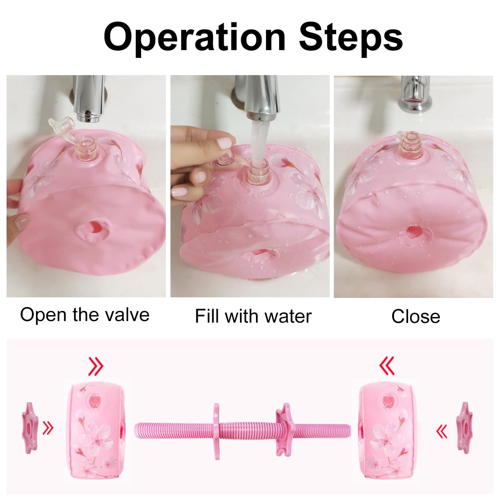 Travel Weights Water Filled Dumbbell Set Of 2 6lb Hand For Women At Home Gym Exercise