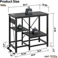 thumbnail image 2 of Bestier Support d'Aquarium de 20-29-37 Gallons avec Prises de Courant, Étagère de Rangement Réversible en Métal Robuste à 3 Niveaux pour Aquarium, Brun Rustique, 2 of 8