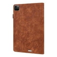 thumbnail image 4 of Case for iPad Pro 11 Inch (M4) 2024, Multi-Angle Viewing Folio Stand Smart Shell Embossed Pattern PU Leather Cover with Auto Sleep/Wake with Pencil Holder Card Slot Tablet Case, Brown, 4 of 14