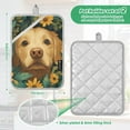 thumbnail image 6 of Yayeee Pot Holders Kitchen Heat Resistant with Pocket 7"x9.8" Cotton Oven Cooking Hot Pads, Flowers and Dog, 6 of 7