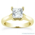 thumbnail image 2 of Square Brilliant Cut Charles & Colvard Moissanite Solitaire Engagement Ring in 14k Yellow Gold, 2 of 4