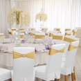 thumbnail image 4 of Spandex Chair Sashes Bands 50 PCS Stretch Chair Ties Bows with Buckle Slider for Wedding Party Banquet Decoration (Gold), 4 of 6