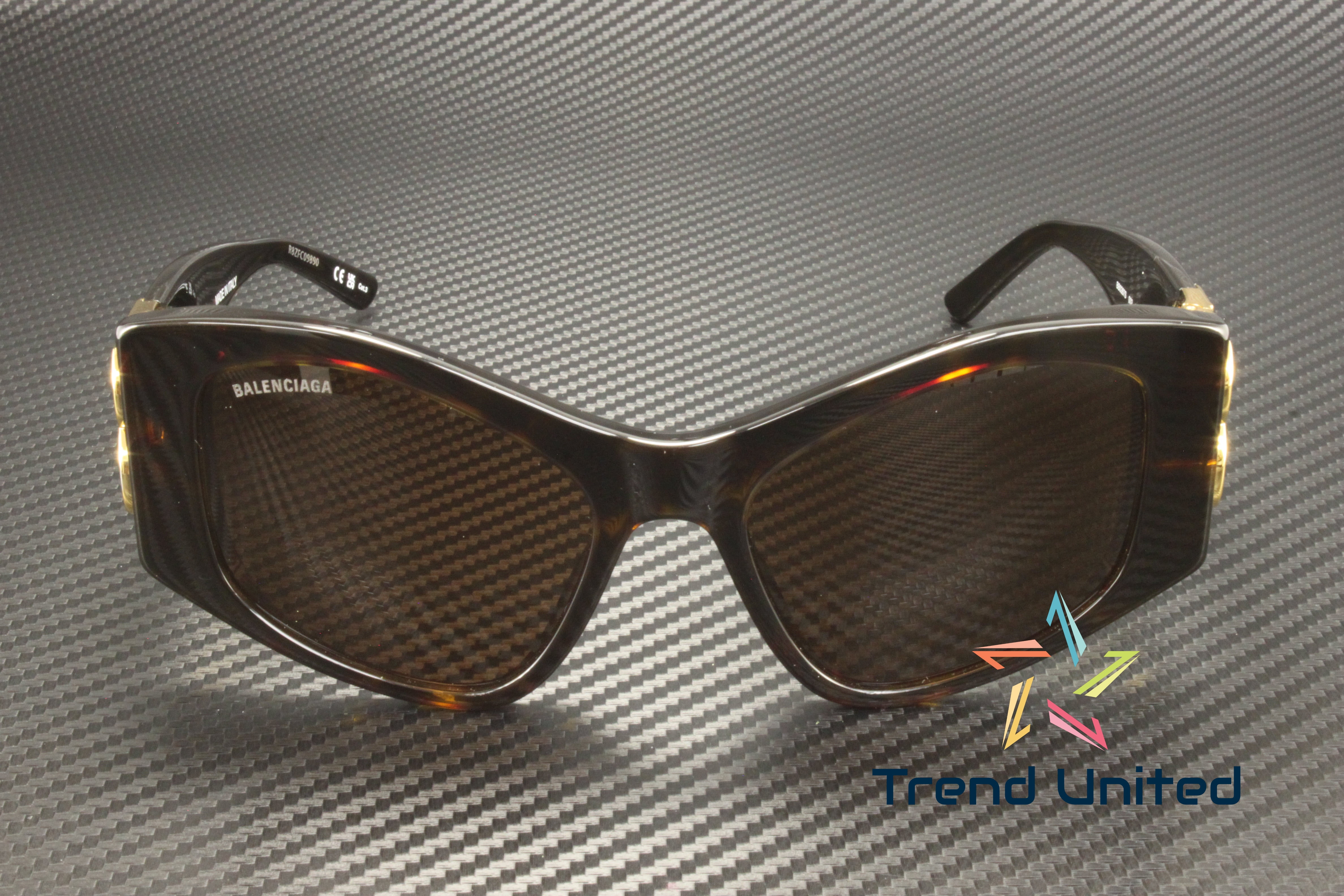 BALENCIAGA BB0287S 002 Cat Eye Acetate Havana Brown 55 mm  display picture 2