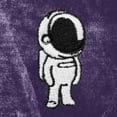 thumbnail image 2 of Dalix Astronaut Embroidery Washed Midweight Jogger Fleece Sweatpants Soft Lounge Pant Drawstring Waistband Pockets Mens in Purple 2XL XX-Large, 2 of 5