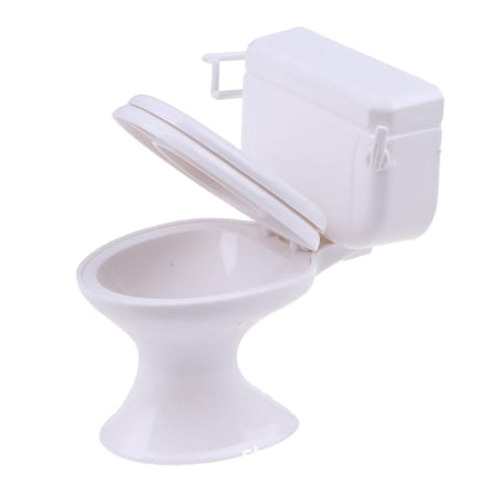 JWQFBC Dollhouse Furniture Dolls Miniature Vintage Bathroom Toilet Toys White Baby Toys