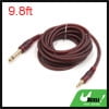 9.8ft Length 1/8 Inch Male to 1/4 Inch Male TRS Car Stereo Audio Cable Amplifier Cord