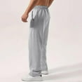 thumbnail image 4 of Dresfit Big and Tall Sweatpants Mens Baggy Pants 2026 Solid Straight Leg Athletic Joggers Uncuffed Breathable Drawstring Lounge Sweat Pants with Pockets Light Gray L, 4 of 4