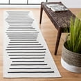 thumbnail image 2 of SAFAVIEH Montauk Amadine Striped Cotton Runner Rug, Ivory/Black, 2'3" x 14', 2 of 11