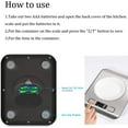 thumbnail image 4 of Food Kitchen Scale, Weight Grams and Oz, LED Backlit Display, Stainless Steel, 4 of 7