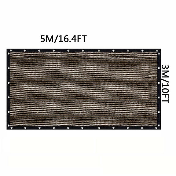 90% Sun Shade Cloth with Grommets, 3*5M Pergola Shade Cover Canopy, Mesh Tarp Sun Screens for Patio, Outdoor, Garden, Backyard, Mocha