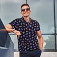 thumbnail image 4 of Vsdgher Polos à Imprimé d'Insectes Colorés pour Hommes, Polo Extensible à Manches Courtes pour Hommes, Chemises pour Hommes-Grand, 4 of 6