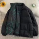 thumbnail image 5 of Abrigo cálido y grueso de invierno Harajuku 2022 para hombre y mujer, chaqueta holgada con relleno de algodón de gran tamaño con estampado de letras de doble cara, 5 of 5