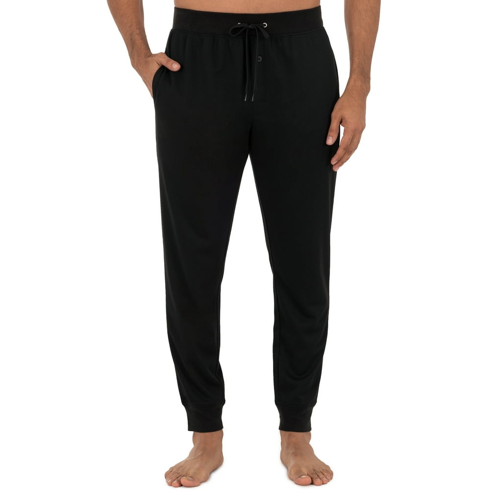fruit of the loom men's poly waffle jogger sleep pant