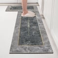 thumbnail image 2 of Alfombrilla de cuero para cocina, resistente a la suciedad, duradera, lavable, lavable y no lavable, resistente a la suciedad, alfombra de área grande, 2 of 5