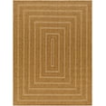 thumbnail image 2 of BoutiqueRugs Dyami Geometric Bordered Area Rug - Modern Minimalist Solid Color Carpet for Living Room, Patio, Terrace - Outdoor Safe - Beige, Cream - 18" x 18" Sample, 2 of 10