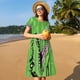 thumbnail image 4 of Easygdp CROCODILE HEAD para Vestido Transpirable de Mujer, Vestido Suelto de Manga Corta con Pliegues y Bolsillos para el Verano, 4 of 6