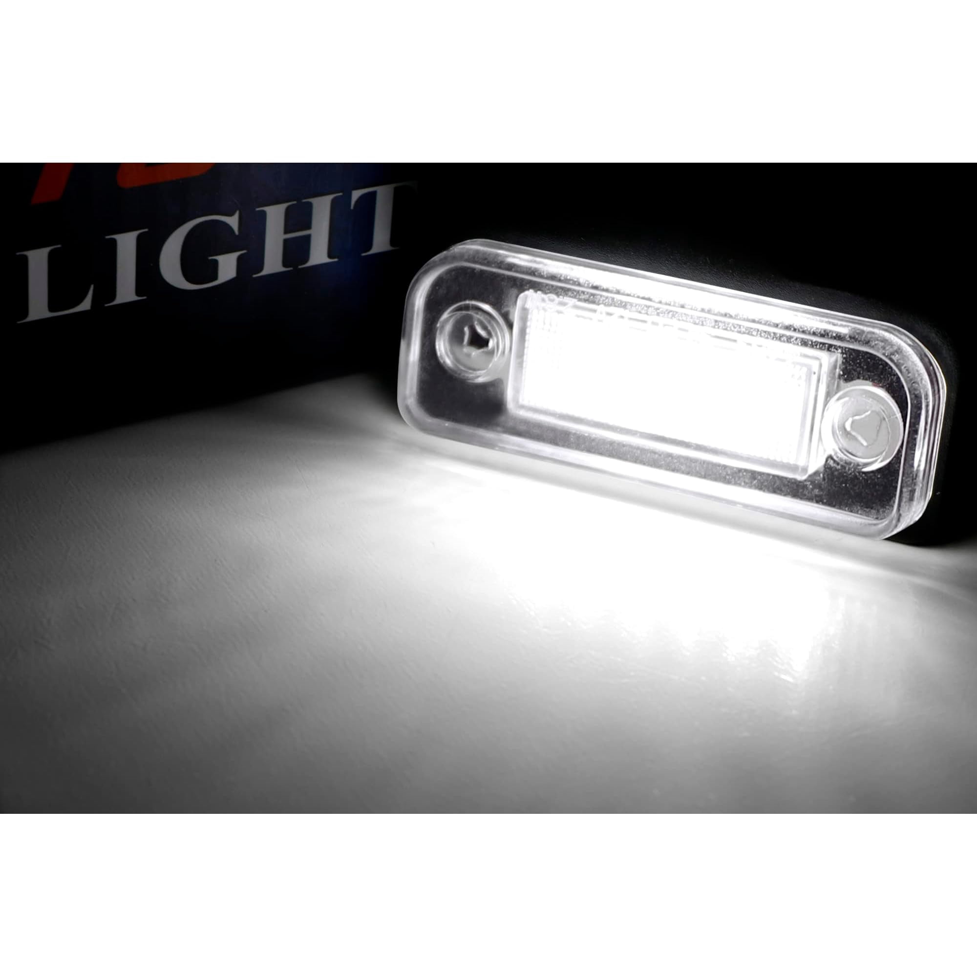 Direct Fit 3W Full LED License Plate Light Kit For 2012-2016 Pre-LCI Tesla Model S, Powered by 3pc Xenon White LED & Can-bus Error Free