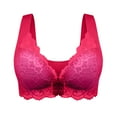 thumbnail image 5 of Xucatan Front Closure Lace Bras for Women Plus Size Posture Smooth Back Wirefree Bra Seamless Full Coverage Bras Gift, 5 of 5