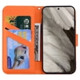 thumbnail image 5 of Feishell Case for Google Pixel 9 / 9 Pro, Cute Cartoon Animal Patterned Magnetic Buckle Folio Credit Card Slots Shockproof PU Leather Flip Kickstand Anti-Scratch Wallet Phone Case,Orange, 5 of 10