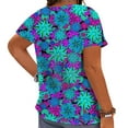 thumbnail image 2 of CLOOCL Women Crew Neck Blouse Fantasy Leaf 3D Printed Short Sleeve Tees Plus Size, 2 of 6