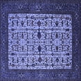 thumbnail image 1 of Ahgly Company Indoor Square Oriental Blue Industrial Area Rugs, 6' Square, 1 of 4