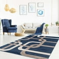 thumbnail image 2 of Ladole Rugs Anatolia Collection Geometric Vintage Design Area Rug - Soft Amazing 2x4 Doormat for Dining, Bedroom, and Living Room - Blue and Beige, 2x3, 2' x 3'3"(60 x 100cm), 2 of 5